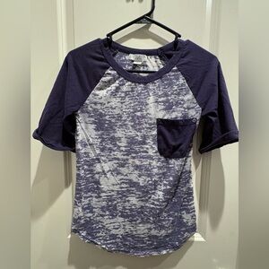 Cotton On Navy and Gray Raglan Tee